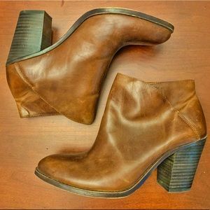 RARE - Lucky Brand Brown Leather Booties 9.5